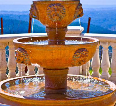 Rustic Fountain at Loma Prieta Winery