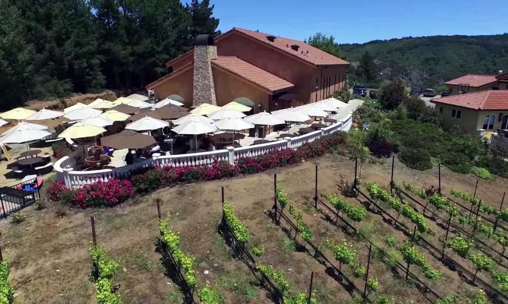 Aerial view of Loma Prieta Winery